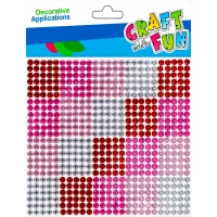 Ilustracja produktu Craft With Fun Ozdoba Dekoracyjna Samoprzylepna Kryształki Różowe 501432